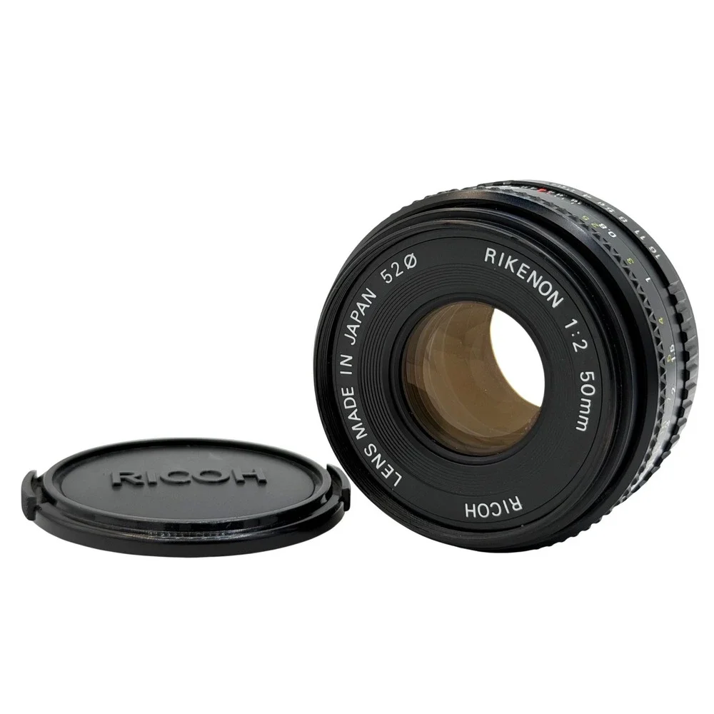 Ricoh Rikenon 50mm f2 Manual Focus Lens Pentax K Mount Made in Japan 52mm Filter